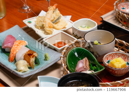 日式旅館的懷石料理 119667906