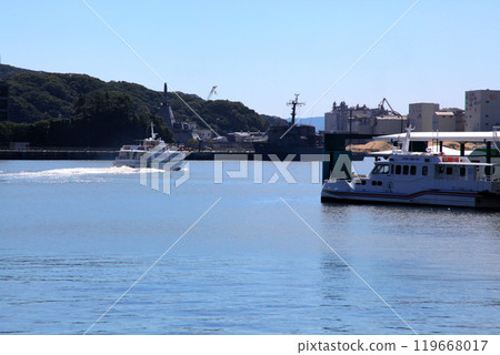 Sasebo Port, a tourist spot in Sasebo City, Nagasaki Prefecture 119668017