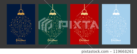 Merry Christmas and Happy New Year. A luxurious background with a festive design. Template for postcards, banners, posters and creative ideas Merry Christmas and Happy New Year. A luxurious background with a festive design. Template for postcards, banners, posters and creative ideas 119668261