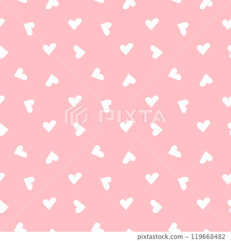 White heart on pink background seamless pattern vector illustration White heart on pink background seamless pattern vector illustration 119668482
