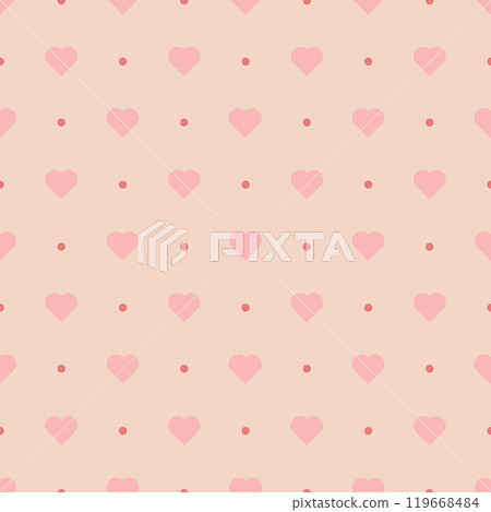 Pink heart  seamless pattern background  vector illustration 119668484