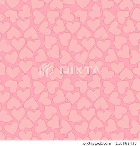 Pink heart seamless pattern background vector illustration Pink heart seamless pattern background vector illustration 119668485