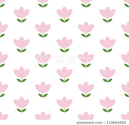 Pink flowers pattern seamless background vector illustration Pink flowers pattern seamless background vector illustration 119668488
