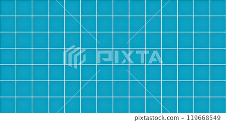 Blue ceramic tile wall texture background vector illustration 119668549