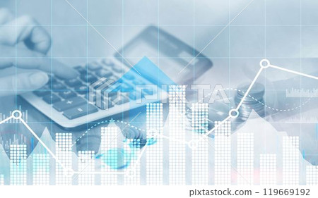 Business intelligence marketing finance management. Mixed Media 119669192