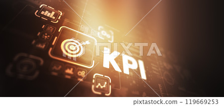 KPI key performance indicator business technology concept on virtual screen 119669253