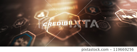 Credibility Improvement. Modern business finance solution concept Credibility Improvement. Modern business finance solution concept 119669256