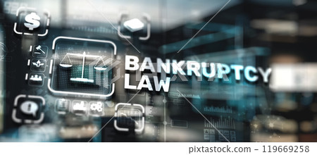 Bankruptcy law concept. Judicial decision lawyer business. Bankruptcy law concept. Judicial decision lawyer business. 119669258