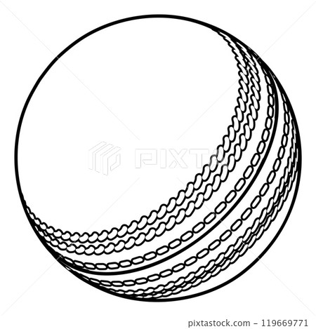 Cricket Ball Cartoon Sports Icon Illustration Cricket Ball Cartoon Sports Icon Illustration 119669771