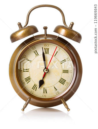 Alarm clock on white background Alarm clock on white background 119669843