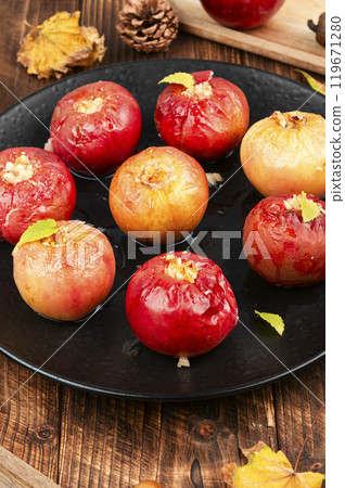 Stuffed Baked Apples. Stuffed Baked Apples. 119671280