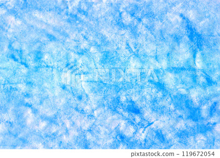 Blue washi paper background with watercolor paint smudged 119672054
