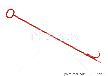 fishing rod with a bow and arrow 119672209