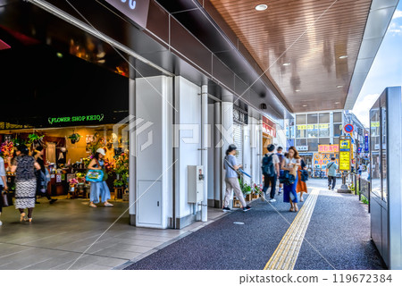 東京調布市杜鵑丘站的城市景觀 東京調布市杜鵑丘站的城市景觀 119672384
