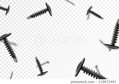 screws isolated on white background 119672491
