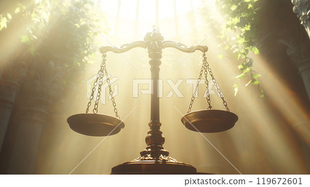 Scales wrapped in light 119672601