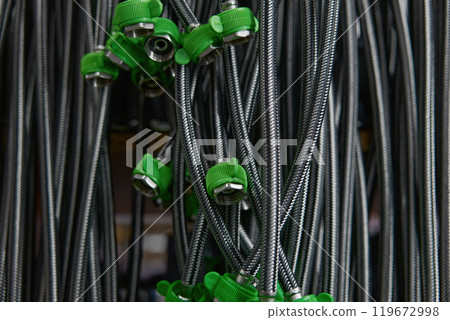 Wide variety of suction pipes with plastic clamp on plumbing shop display 119672998