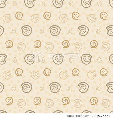 Wavy abstract shapes seamless pattern. Nursery endless background. Baby neutral gender themed 119673360