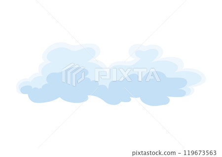 Cloud icon. Abstract white cloudscape icon symbol. Shapes in flat style. Vector cloudy design element 119673563
