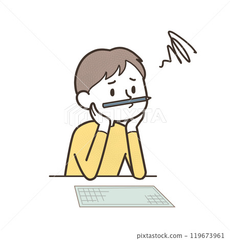 Children who are not good at writing 119673961