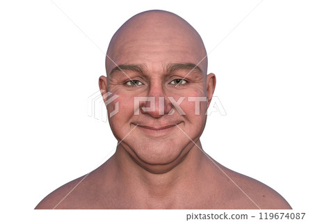 A smiling man, 3D illustration A smiling man, 3D illustration 119674087