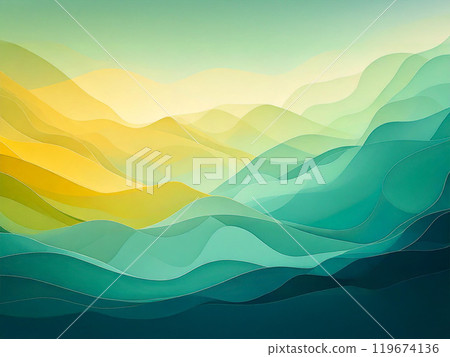 Green and yellow abstract hills Green and yellow abstract hills 119674136