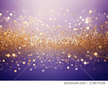 Purple background with gold glitter Purple background with gold glitter 119674160