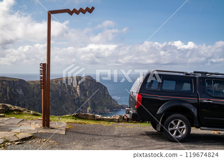 View over the Cliffs of Horn Head in County Donegal in Ireland 119674824