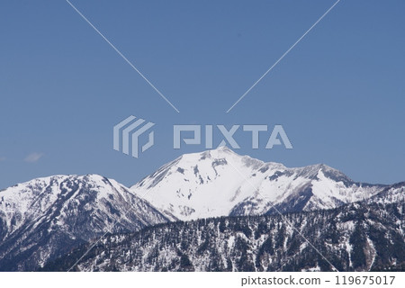 5月初的立山黑部阿爾卑斯山路線，從黑部平眺望牛立山連峰（鹿島岳、布引山、牛久山） 119675017