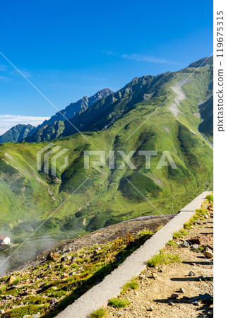 從地獄谷展望台看到的劍山 北阿爾卑斯山 攀登劍岳 119675315