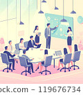 Businessmen having a meeting 119676734