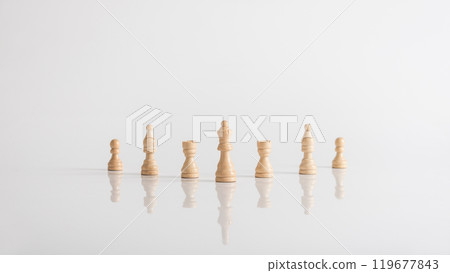 Queen chess piece with chess figures Queen chess piece with chess figures 119677843