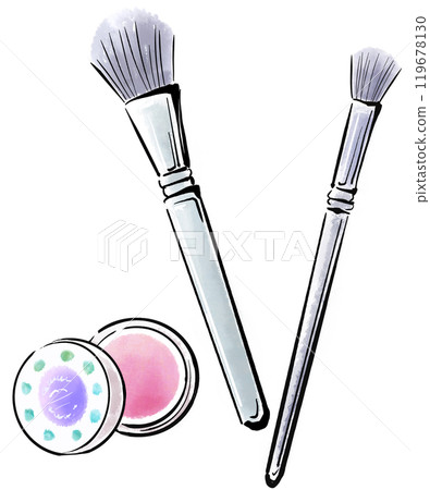 Makeup brush illustration cosmetics beauty 119678130
