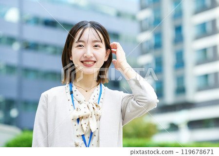 Young business woman with a smile Young business woman with a smile 119678671