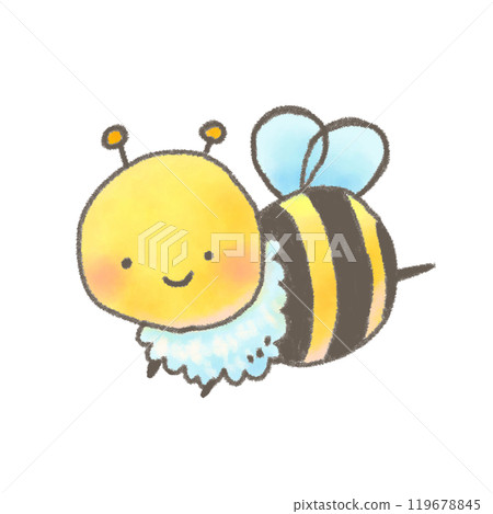 A cute bee character flying happily 119678845