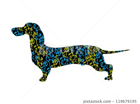 Dog breed Dachshund vector illustration. Dog breed Dachshund vector illustration. 119679195