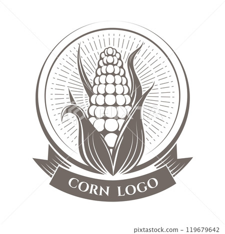 Corn vintage emblem Corn vintage emblem 119679642