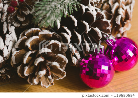 toy snowman with red hearts 119680684