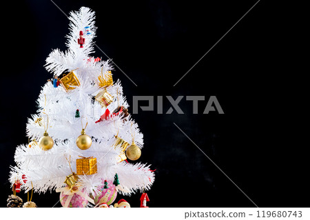 Small white Christmas tree 119680743