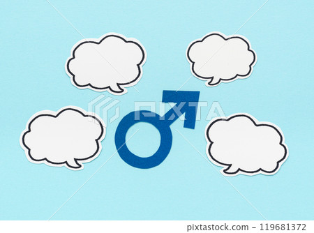 男性標記和語音氣泡性別符號標記符號男性 ♂ 119681372