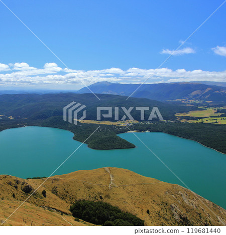 Lake Rotoiti seen from Mount Robert, New Zealand. 119681440