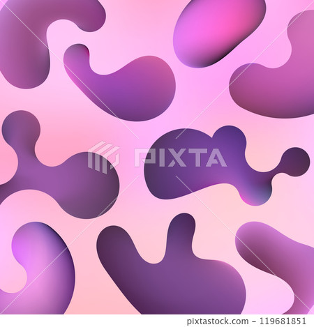 Liquid abstract organic soft blob shapes 119681851