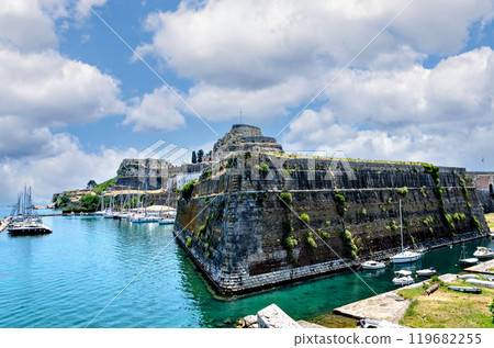 Views of the old fortress of Corfu, Greece 119682255