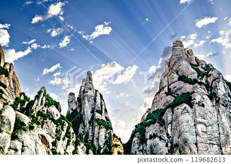 Views of Montserrat Mountain in Barcelona 119682613