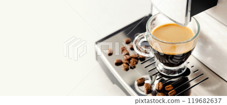 Coffee maker with a cup of coffee Coffee maker with a cup of coffee 119682637