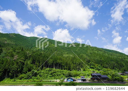 《日本田園風光》新綠季節的岐阜縣馬瀨郡 119682644