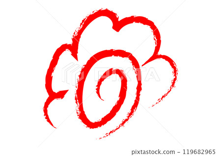 簡單的手寫紅色花丸圖 簡單的手寫紅色花丸圖 119682965