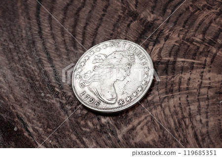 Old USA 1796 year US silver dollar coin 119685351