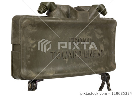 M18 Claymore mine is a directional anti-personnel mine developed for the United States Armed Forces. M18 Claymore mine is a directional anti-personnel mine developed for the United States Armed Forces. 119685354