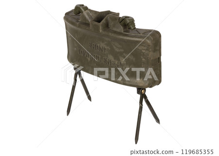 M18 Claymore mine is a directional anti-personnel mine developed for the United States Armed Forces. 119685355
